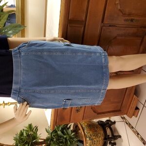 Quacker Factory DreamJeannes Cargo Pocket Skort w/Rhinestone Detail